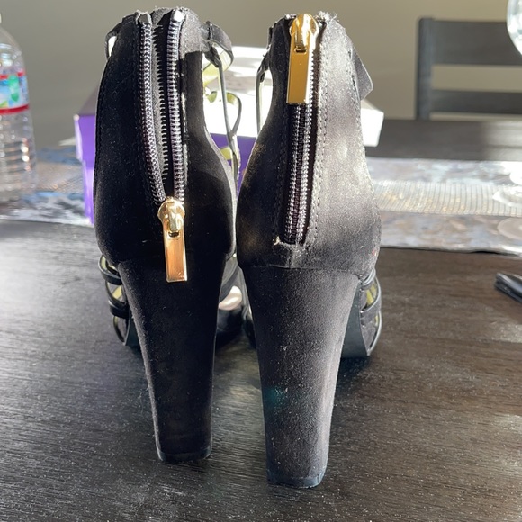 Carlos by Carlos Santana Women's Francesca Heel Platform Sandals Black 8.5M - Picture 3 of 3